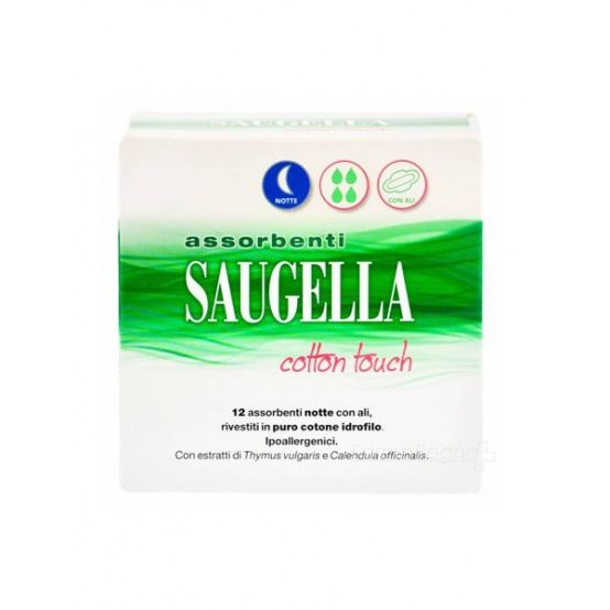 SAUGELLA ASSORBENTI COTTON TOUCH 12PZ.NOTTE CON ALI