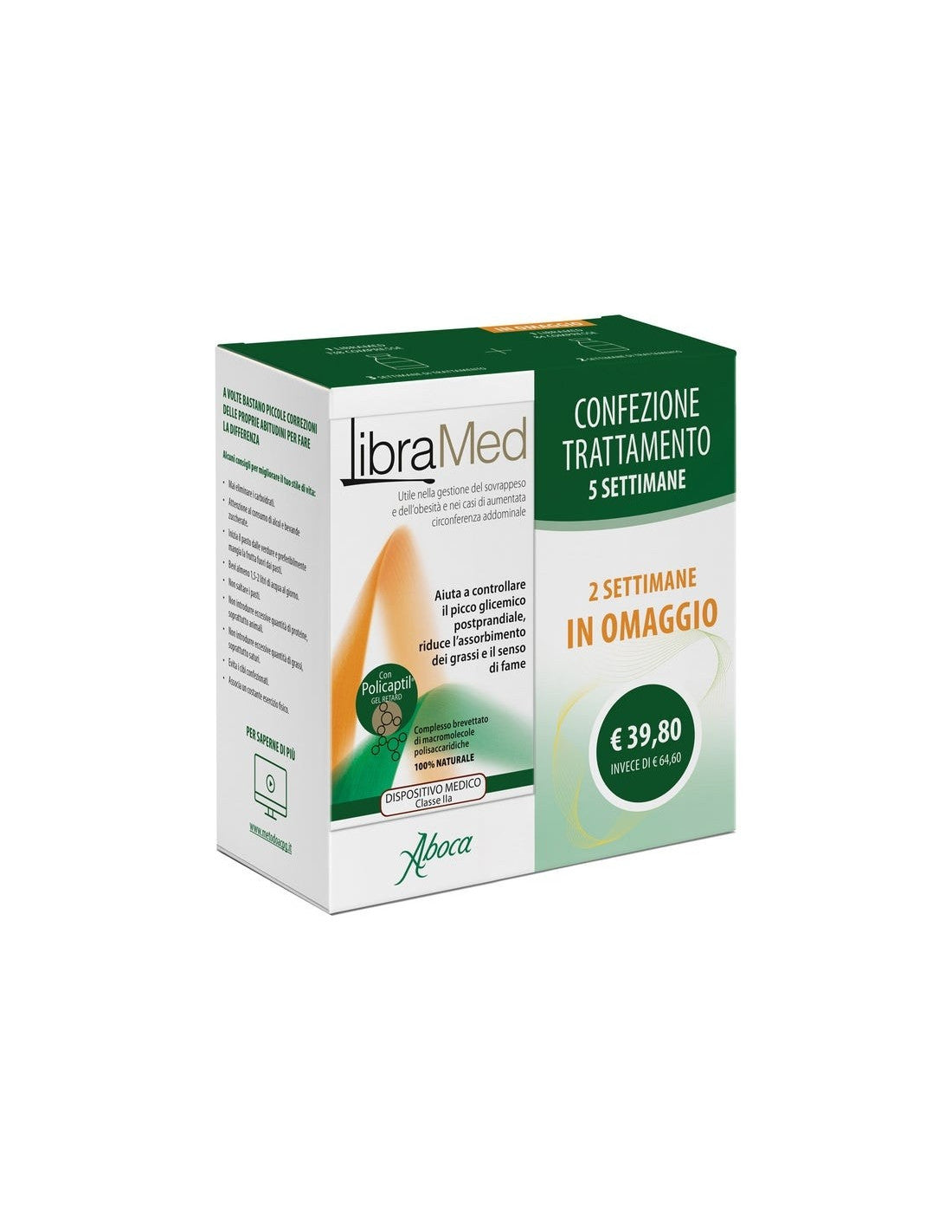 Aboca Libramed Per il Controllo del Peso Trattamento 5 Settimane 138+84 Compresse